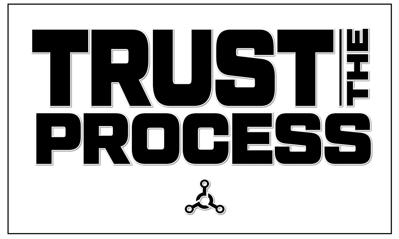 TRUST THE PROCESS STICKER - Twisted Gear, Inc.