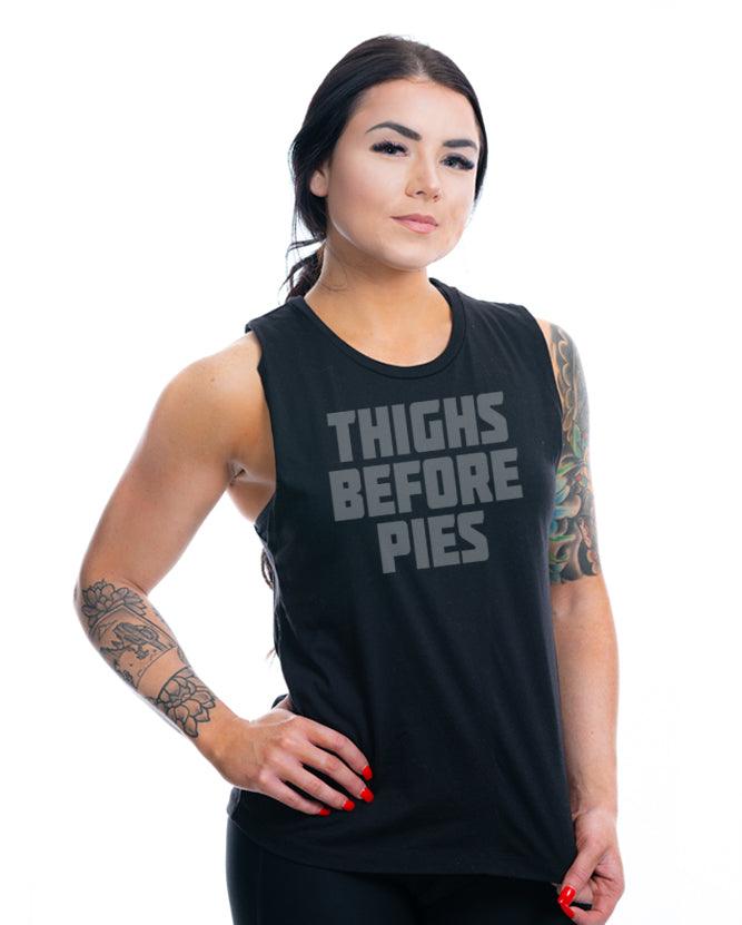 "THIGHS BEFORE PIES" - Twisted Gear, Inc.