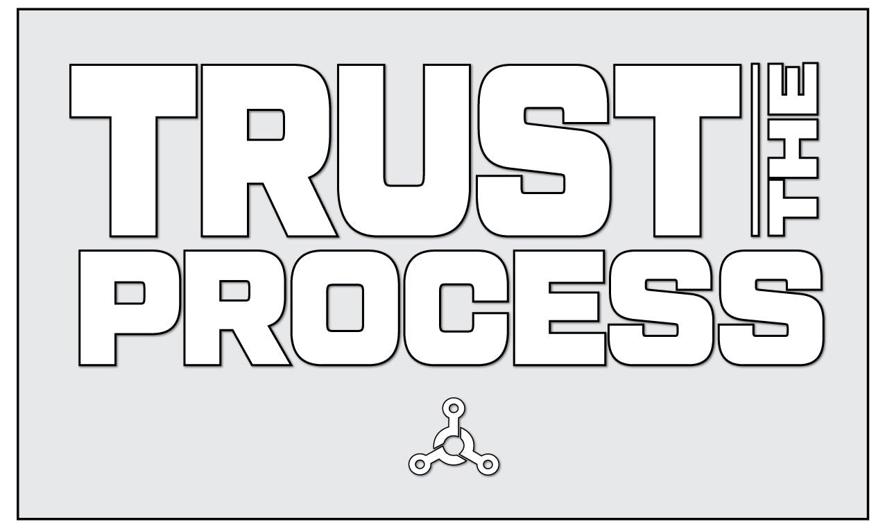 TRUST THE PROCESS STICKER - Twisted Gear, Inc.